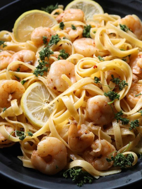 garlic lemon shrimp pasta. - THE SEAFOOD BLOG